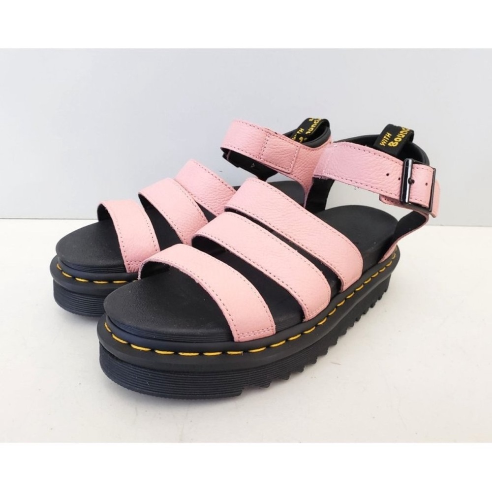 Doc Dr. Martens Blaire Flatform Pink Leather Sandals Women's Size 8 39 NEW - Picture 5 of 16